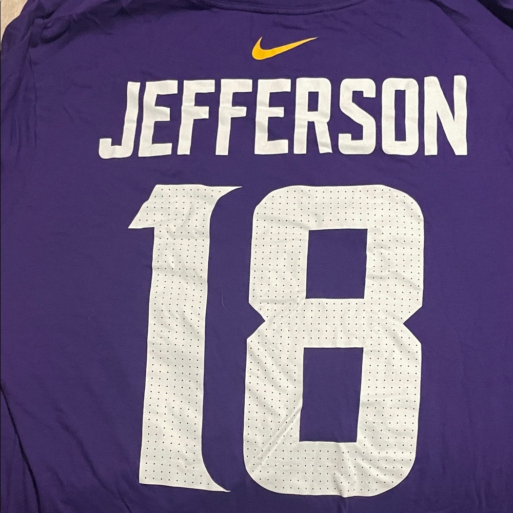 Nike Purple and White Sports Jersey